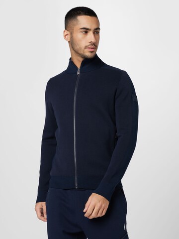 Vestes en maille 'Fisio' BOSS Black en bleu : devant