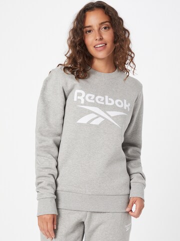 Sweat-shirt Reebok en gris : devant