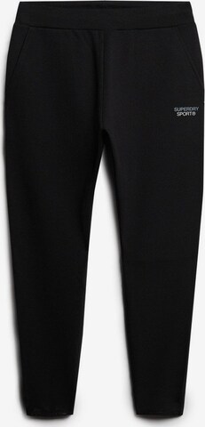 Superdry Regular Workout Pants in Black: front