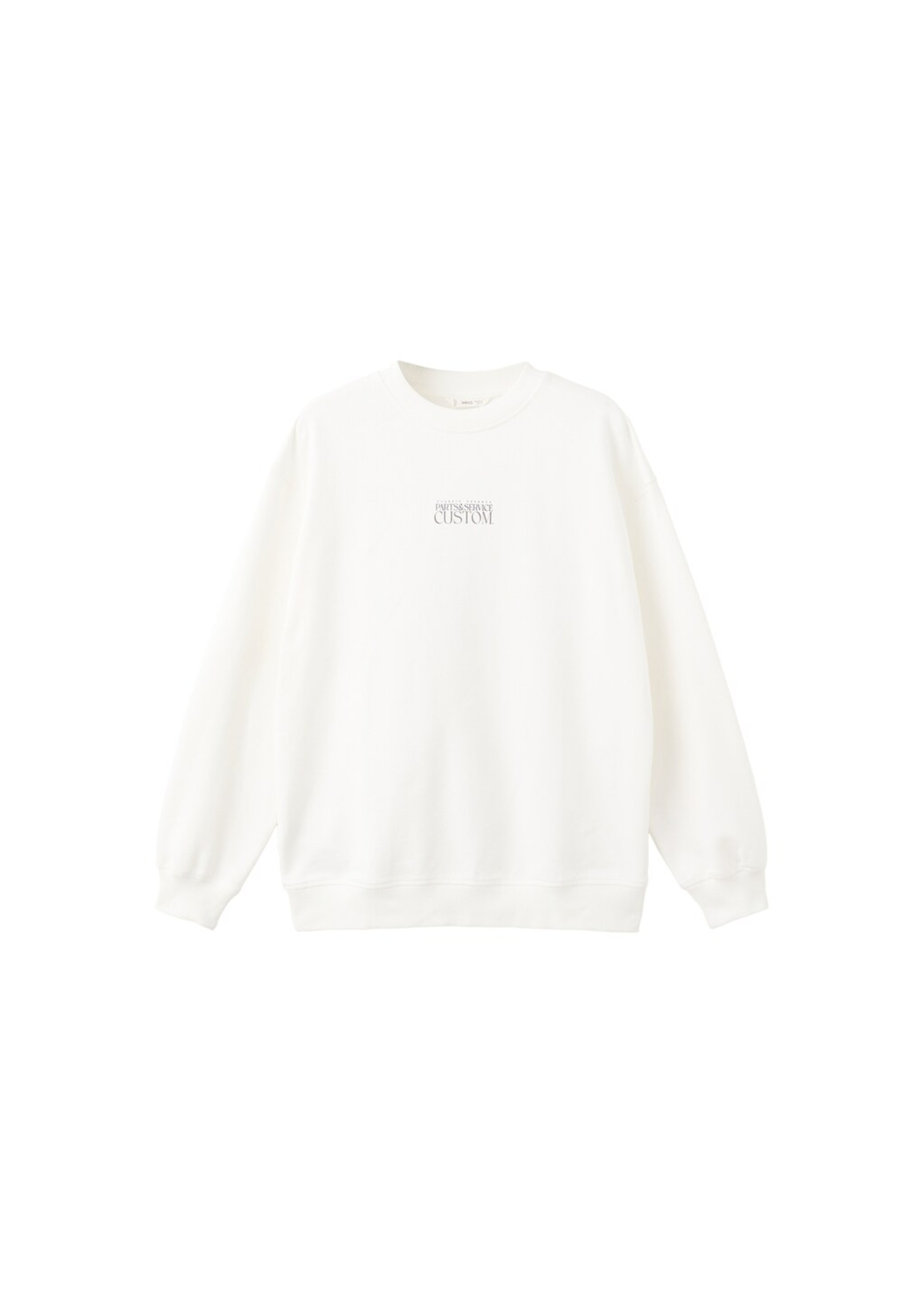 MANGO TEEN Sweatshirt 'Custom' in White: front