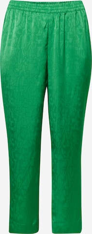 Vero Moda Curve Wide leg Broek 'CRISTI' in Groen: voorkant