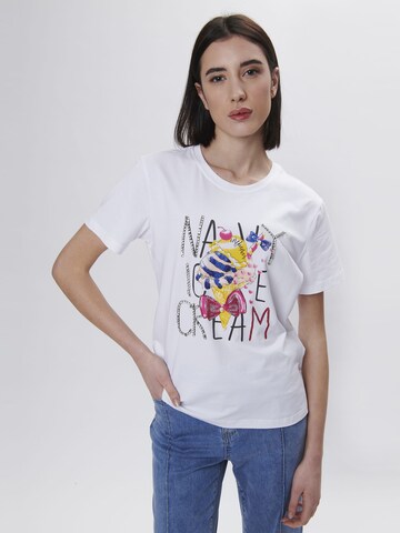 Maglietta 'Cream' di Influencer in bianco: frontale