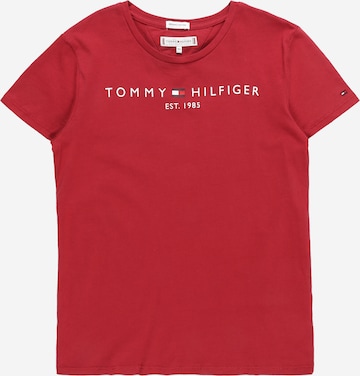 TOMMY HILFIGER Μπλουζάκι 'ESSENTIAL' σε κόκκινο: μπροστά