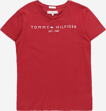 TOMMY HILFIGER T-Shirt 'ESSENTIAL' in Rot: Vorderseite