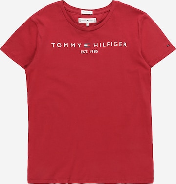 TOMMY HILFIGER Футболка 'ESSENTIAL' в Красный: спереди