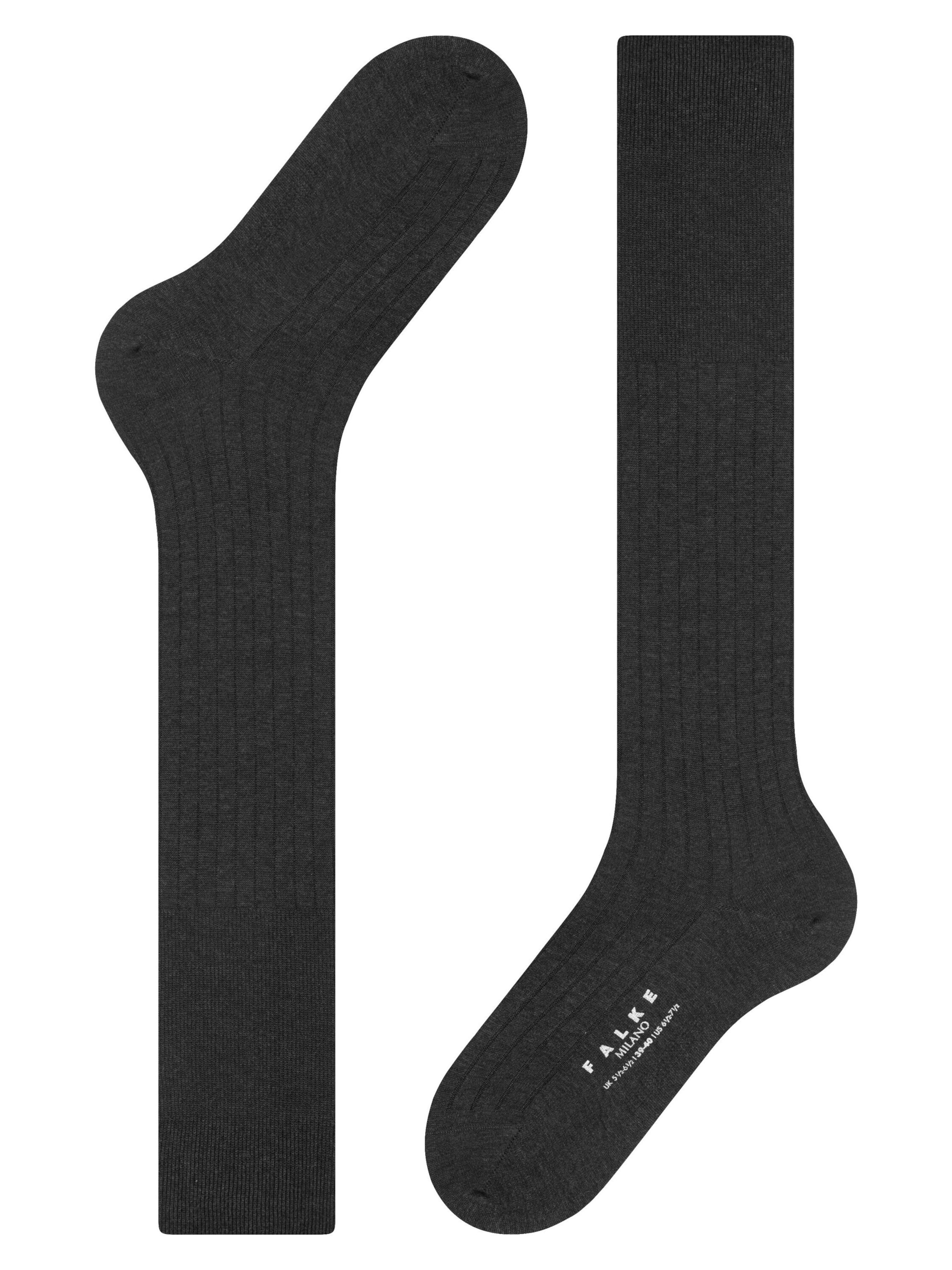 FALKE Knee High Socks 'Milano' in Grey