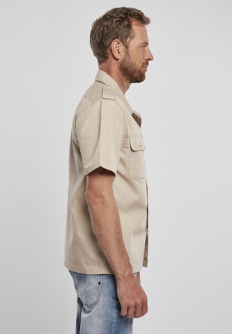 Brandit Regular fit Button Up Shirt in Beige