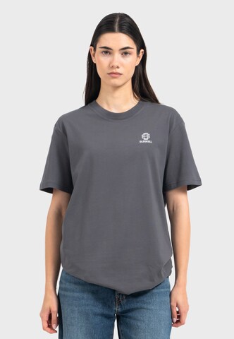 Oldskull Shirt 'Asian Lotus Surf' in Grey