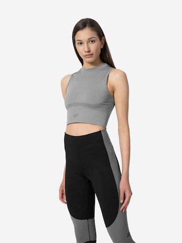 4F Sports Top in Grey: front