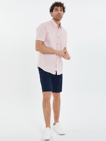 Threadbare Slim fit Button Up Shirt 'Peony' in Pink