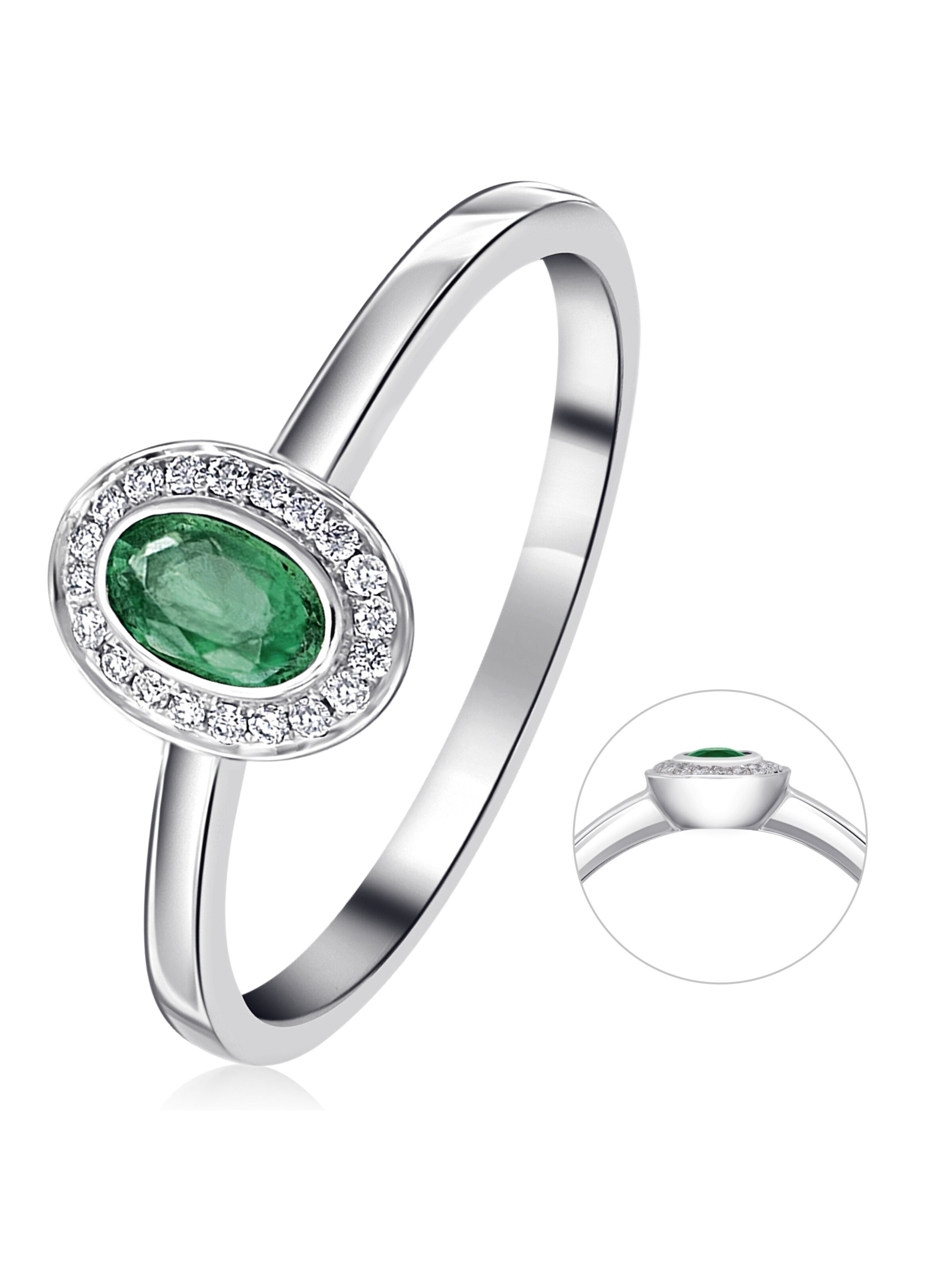 ONE ELEMENT Ring in Silber: Vorderseite