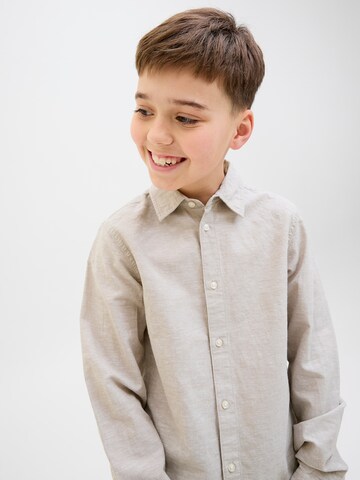 Coupe regular Chemise 'JJEBreeze' Jack & Jones Junior en beige