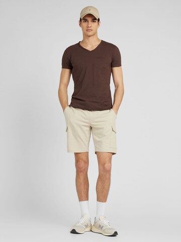 Key Largo Shirt 'WATER' in Brown