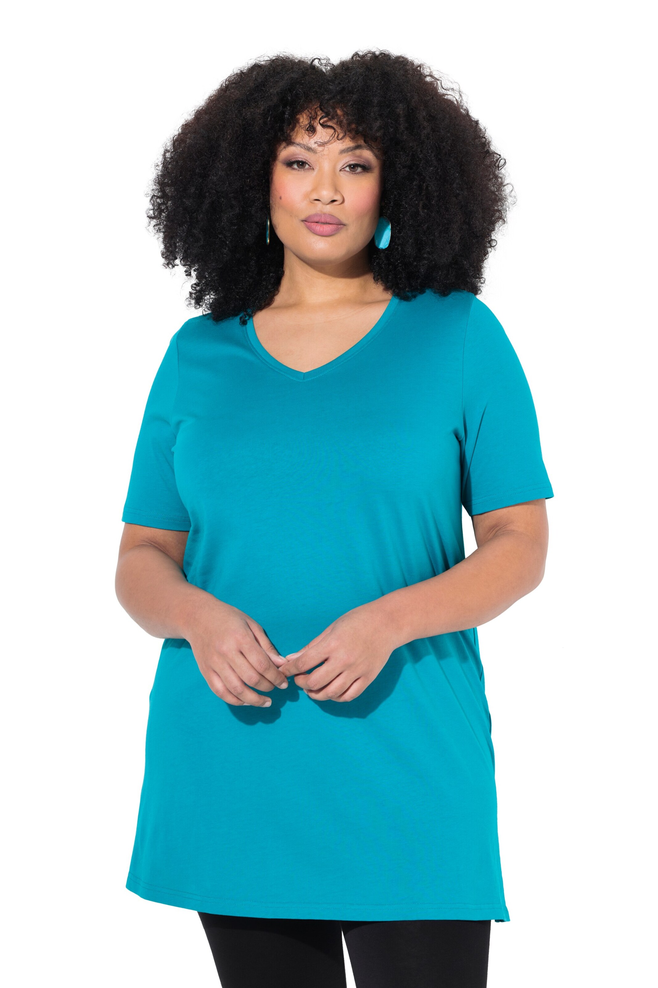 Ulla Popken Longshirt in Blau: Vorderseite