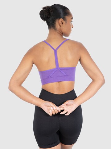 Bustier Soutien-gorge de sport ' Batik Scrunch ' Smilodox en violet