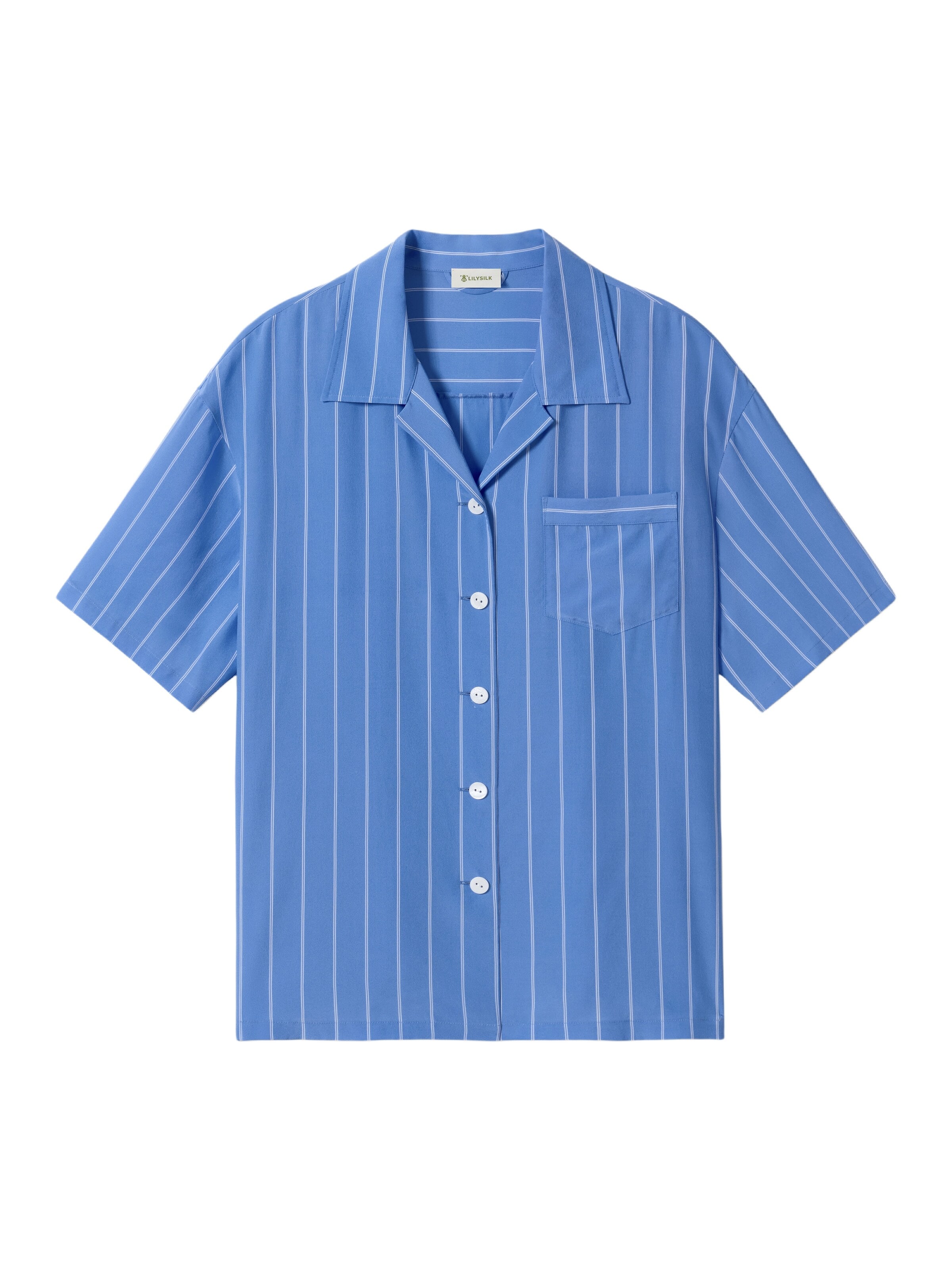 Lilysilk Bluse‌ in Blau: Vorderseite
