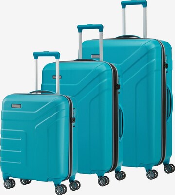 TRAVELITE Suitcase Set in Blue: front