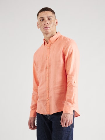 SCOTCH & SODA Regular fit Overhemd in Oranje: voorkant