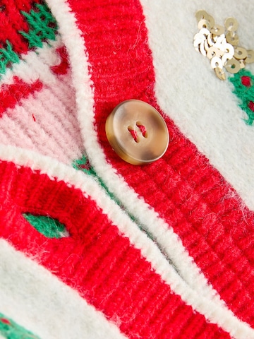 Next Knit cardigan 'Christmas Tree' in Red