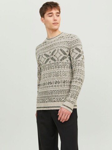 Pull-over JACK & JONES en beige : devant