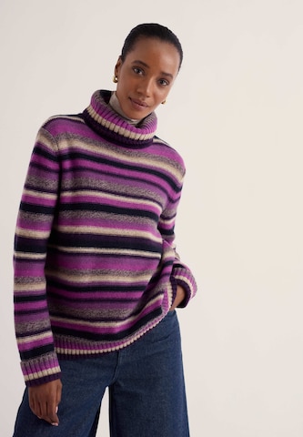 Seasalt Cornwall Sweater 'Braque' in Purple: front