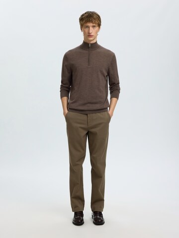 SELECTED Sweater 'SLHTRAY' in Brown