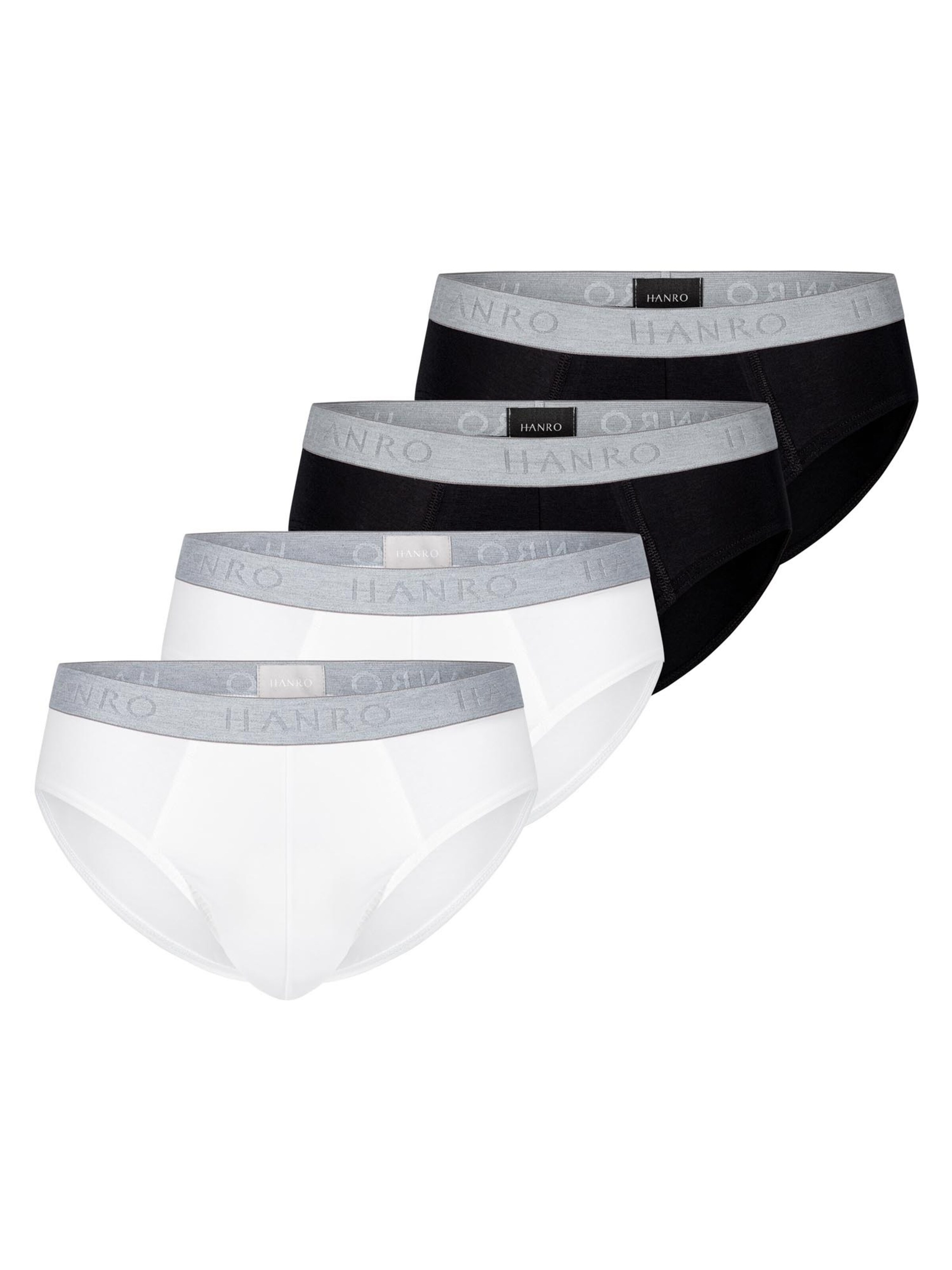 Hanro Slip 'Cotton Essentials' in Zwart: voorkant