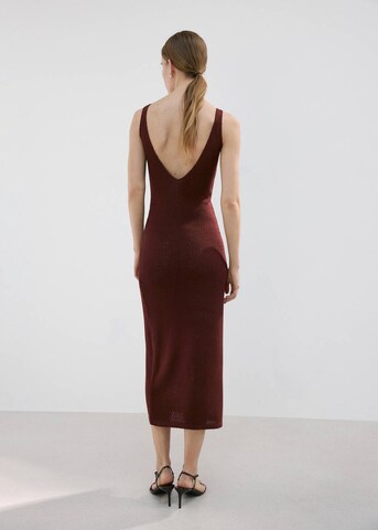 MANGO Knitted dress 'Siena' in Orange