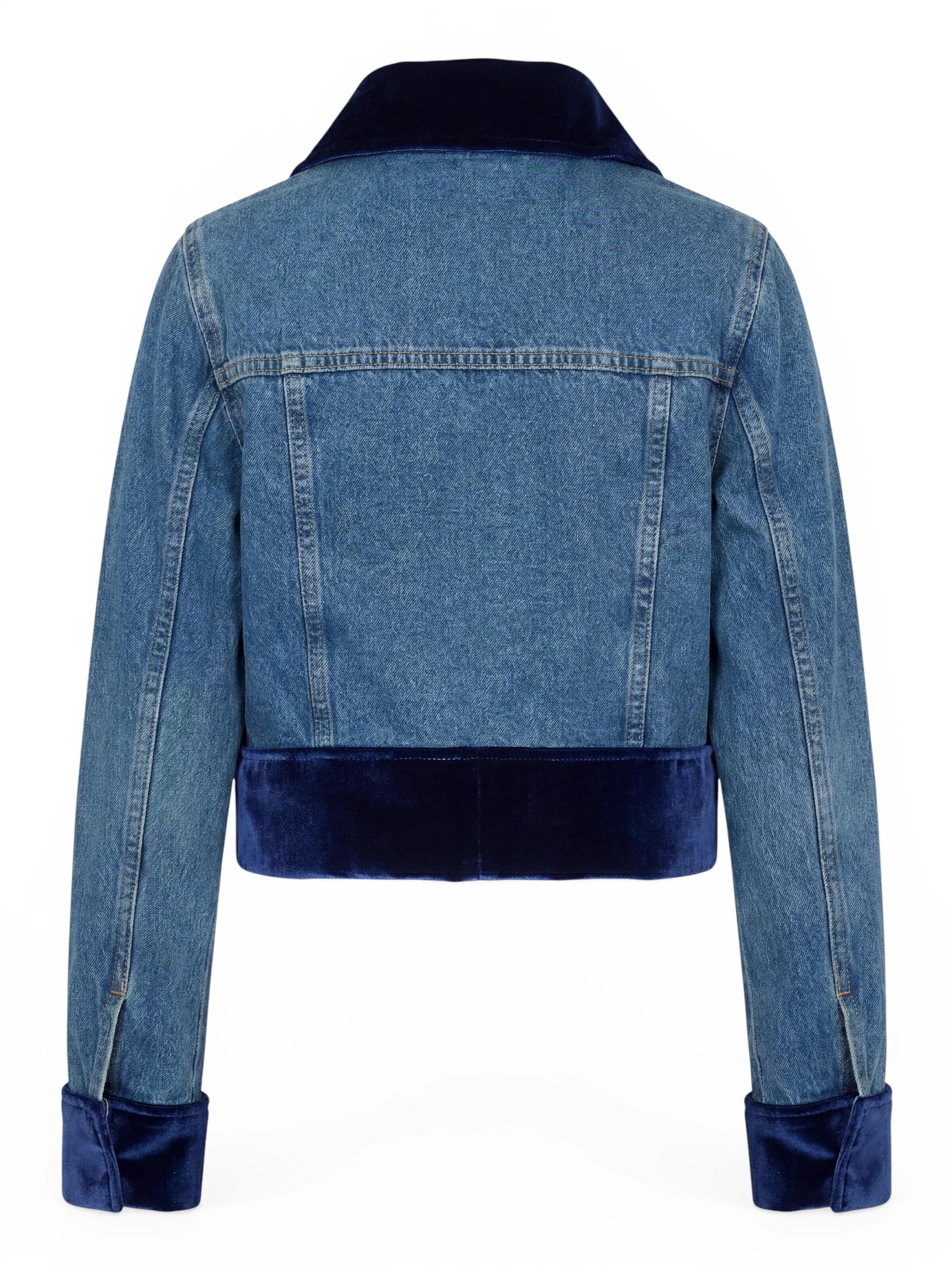Fenice Between-season jacket 'Denim Velvet Fusion' in Blue