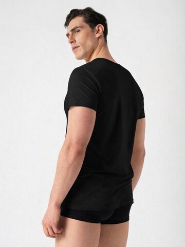 Burnell & Son Undershirt 'Rundhals Kurzarm Unterhemden' in Black