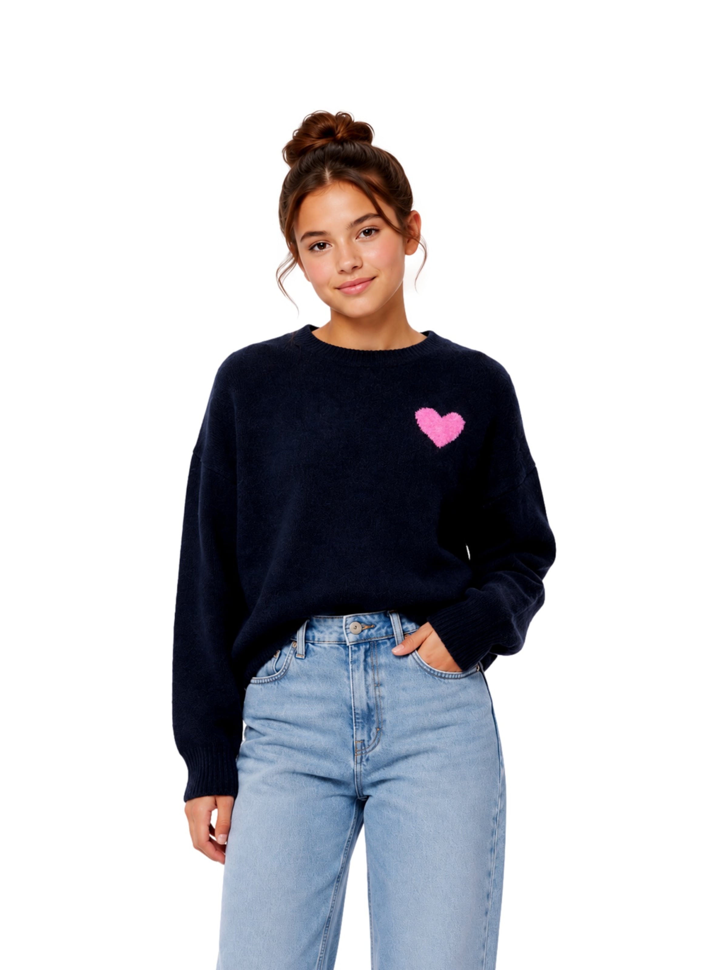 Pull-over 'KOGABBY LOVE' ONLY GIRLS en bleu : devant