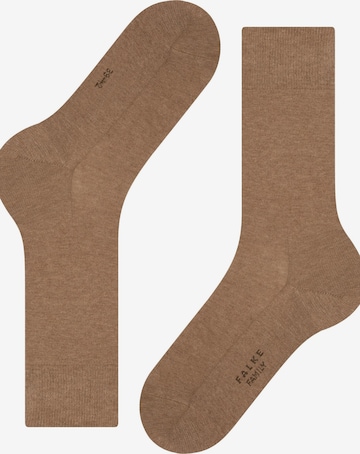 FALKE Socks 'Family' in Brown: front