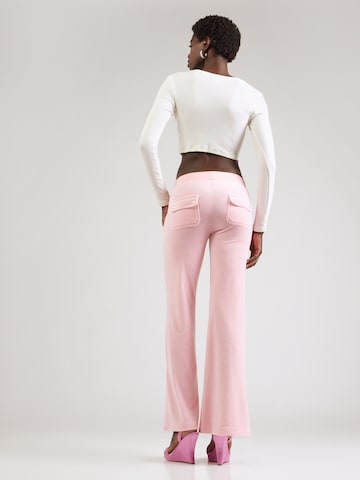 Juicy Couture Расклешенный Штаны 'LAYLA' в Ярко-розовый