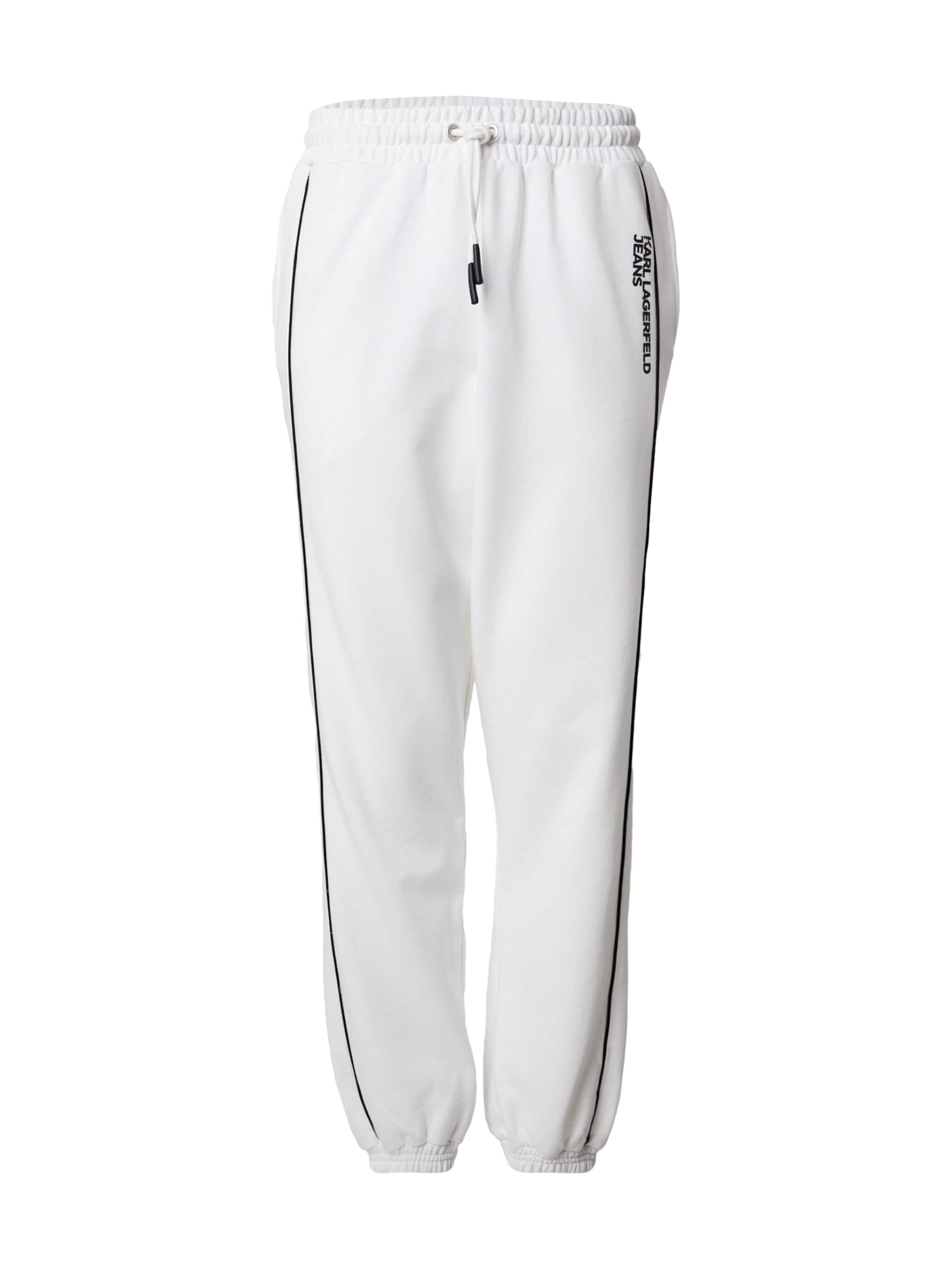 KARL LAGERFELD JEANS Конический (Tapered) Штаны в Белый: спереди