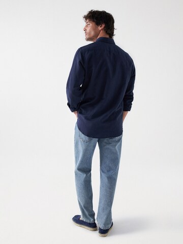 Salsa Jeans Regular fit Overhemd 'BIRMINGHAM' in Blauw