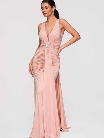 Ombre Abendkleid in Pink: Vorderseite