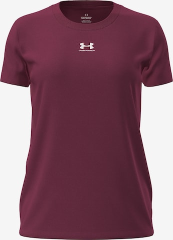 UNDER ARMOUR Functioneel shirt 'Rival Core' in Rood: voorkant