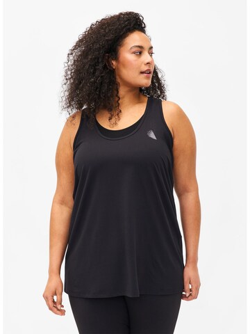 Haut de sport Active by Zizzi en noir : devant