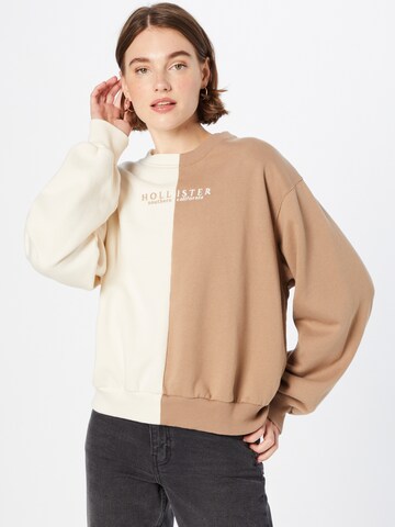 HOLLISTER Sweatshirt in Beige: front