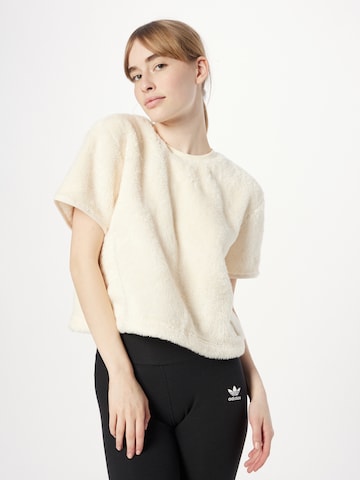 ADIDAS ORIGINALS Sweater 'Essentials+ Fluffy' in White: front