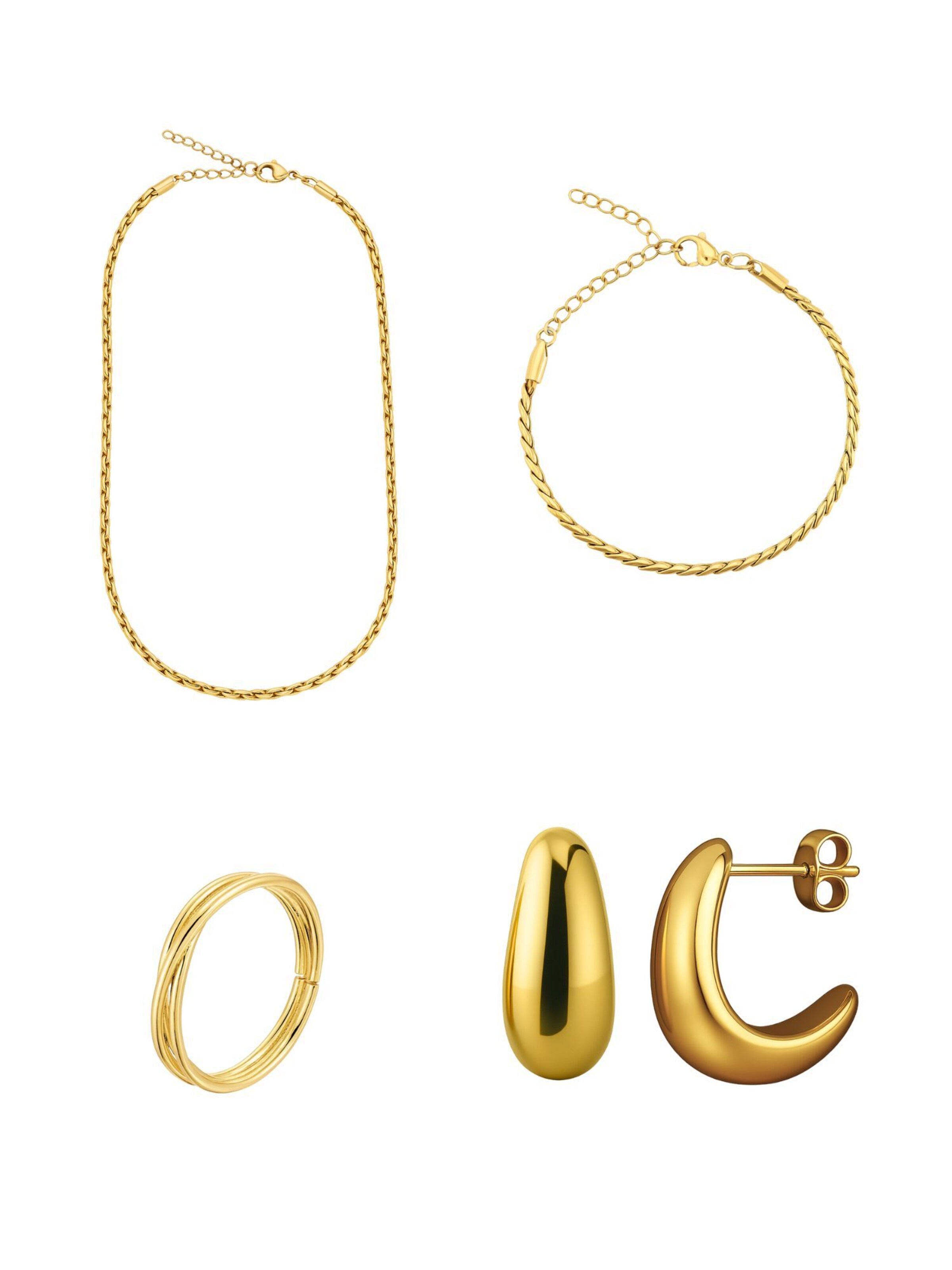 Heideman Sieraden set 'Basic' in Goud: voorkant