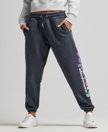 Effilé Pantalon de sport 'Terrain' Superdry en bleu : devant