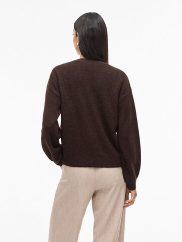 VILA Knit Cardigan 'VISEBORA' in Brown