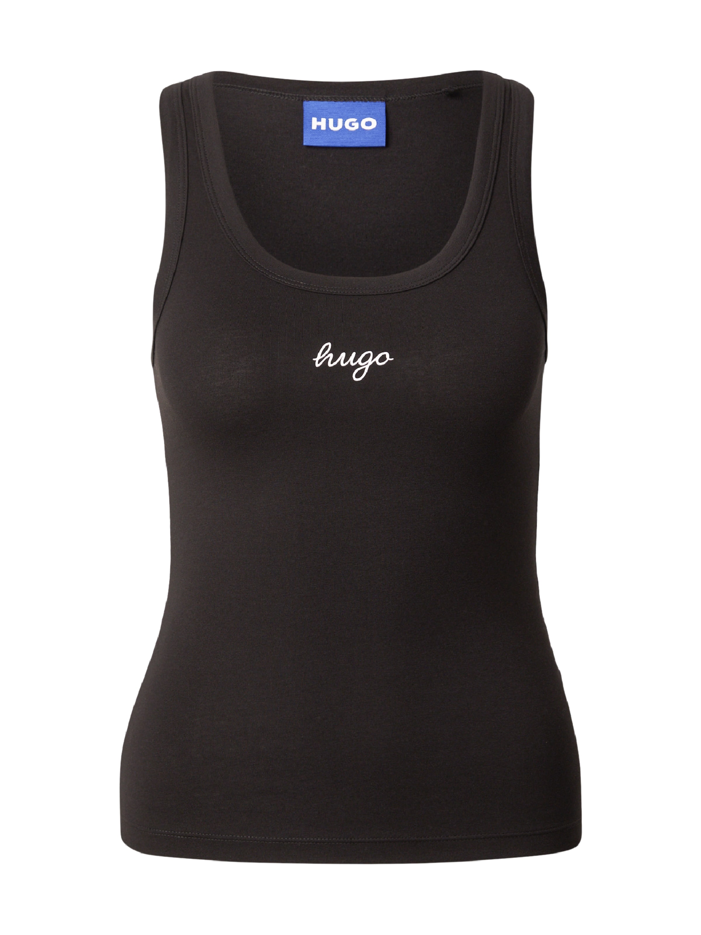 HUGO Top in Zwart: voorkant