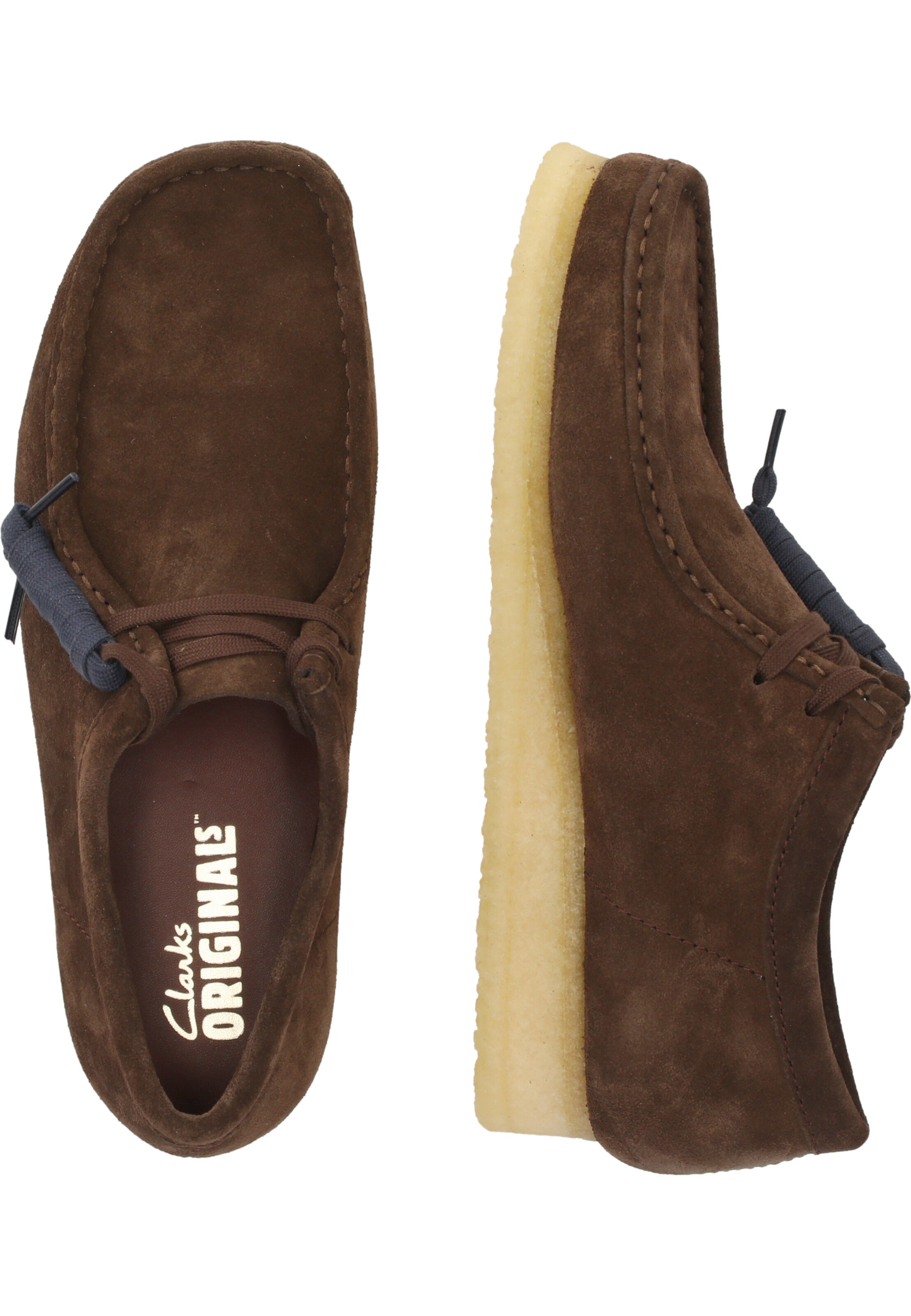 CLARKS Schnürschuhe 'Wallabee' in Braun