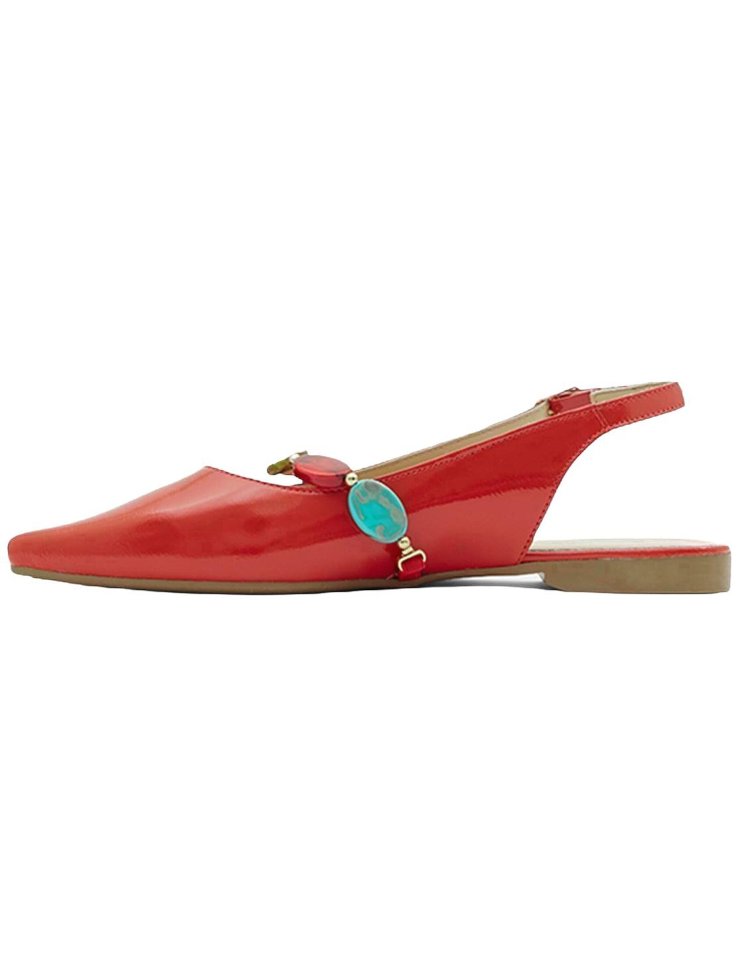 Desa - Zapatos destalonado 'Ballerinen' en rojo: frente