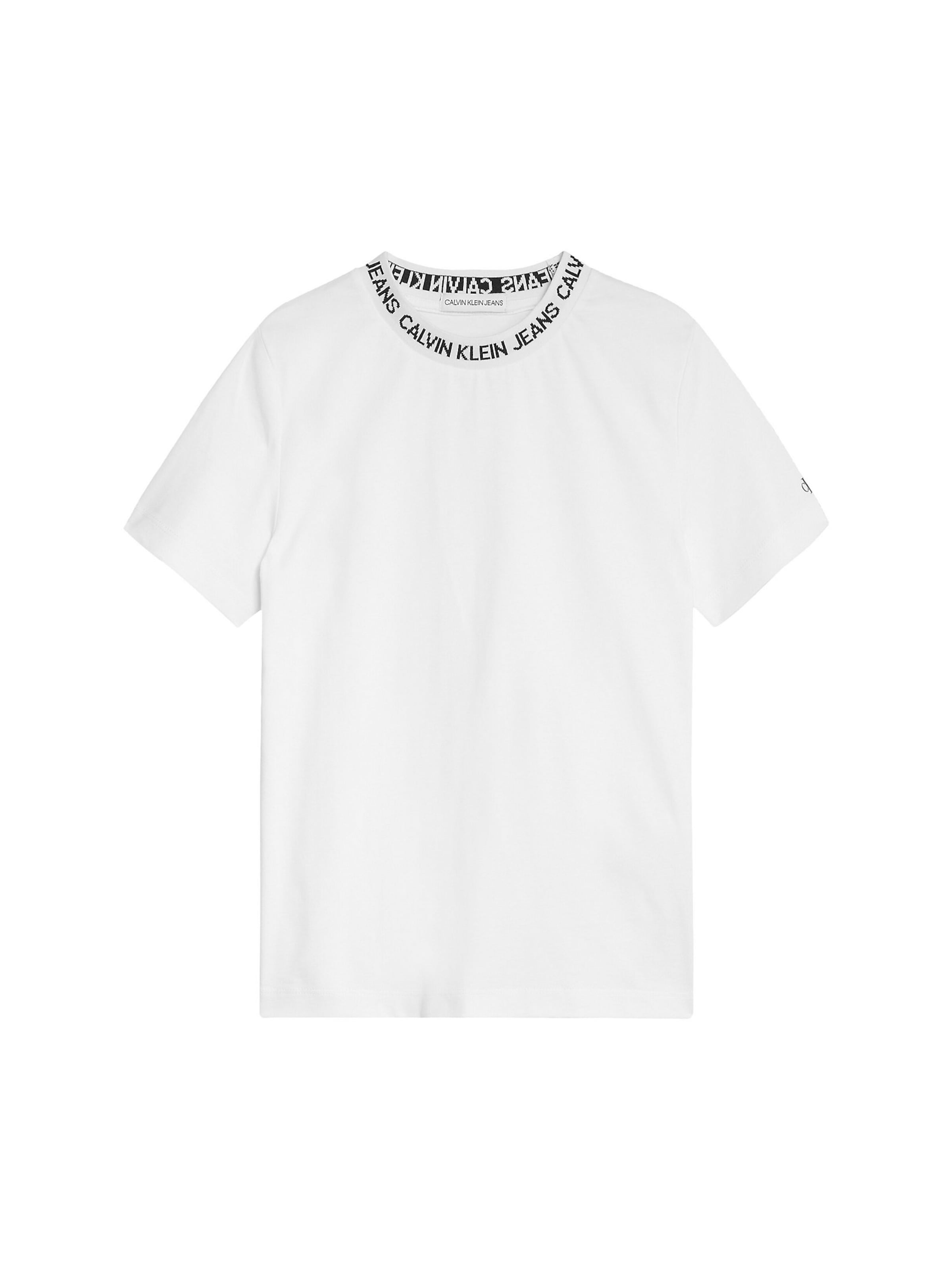 Maglietta 'Intarsia' di Calvin Klein Jeans in bianco: frontale