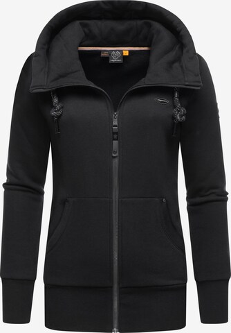 Ragwear Zip-Up Hoodie 'Neska' in Black: front