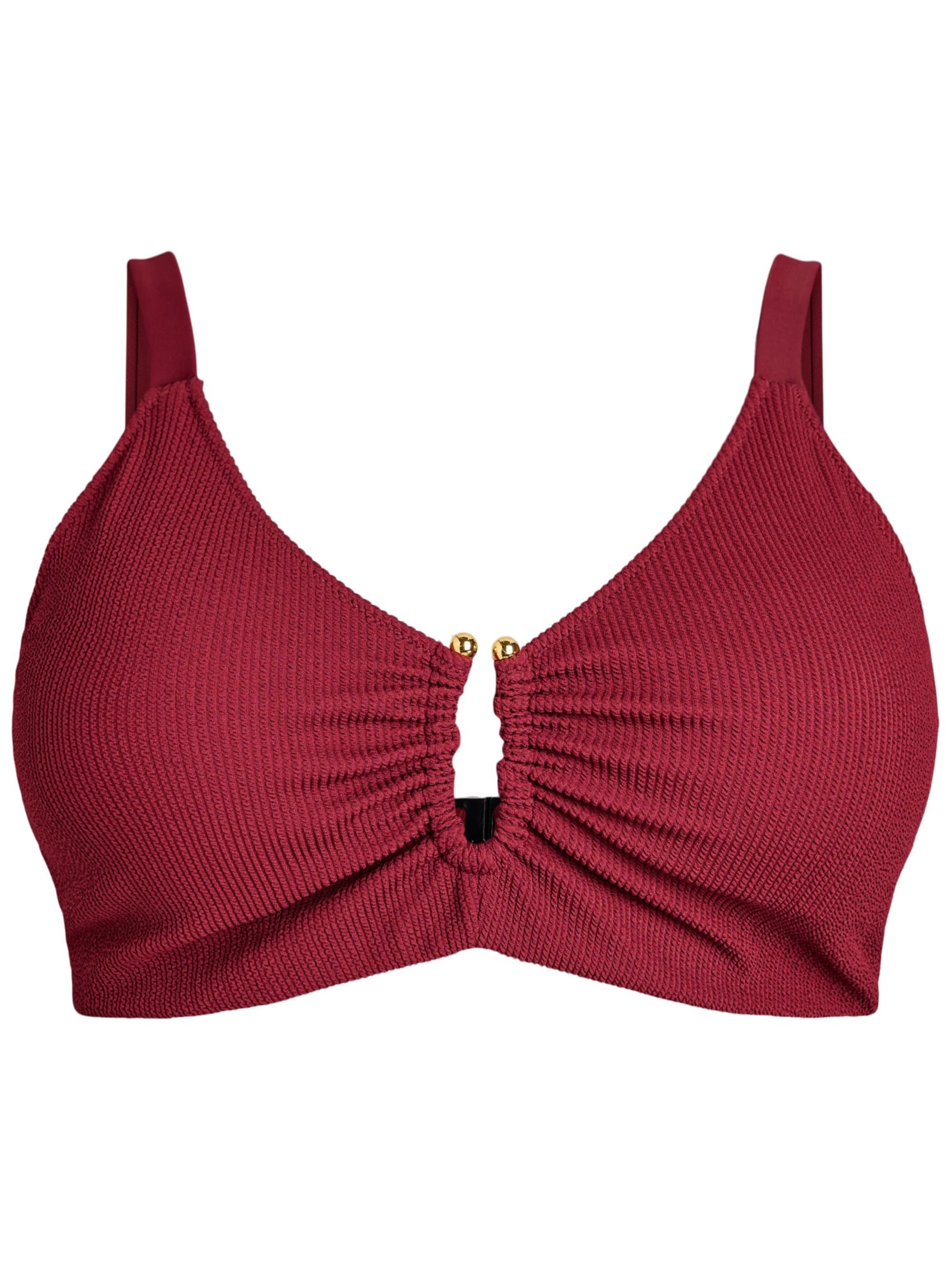 Swim by Zizzi Bikinitop 'Slino' in Rood: voorkant