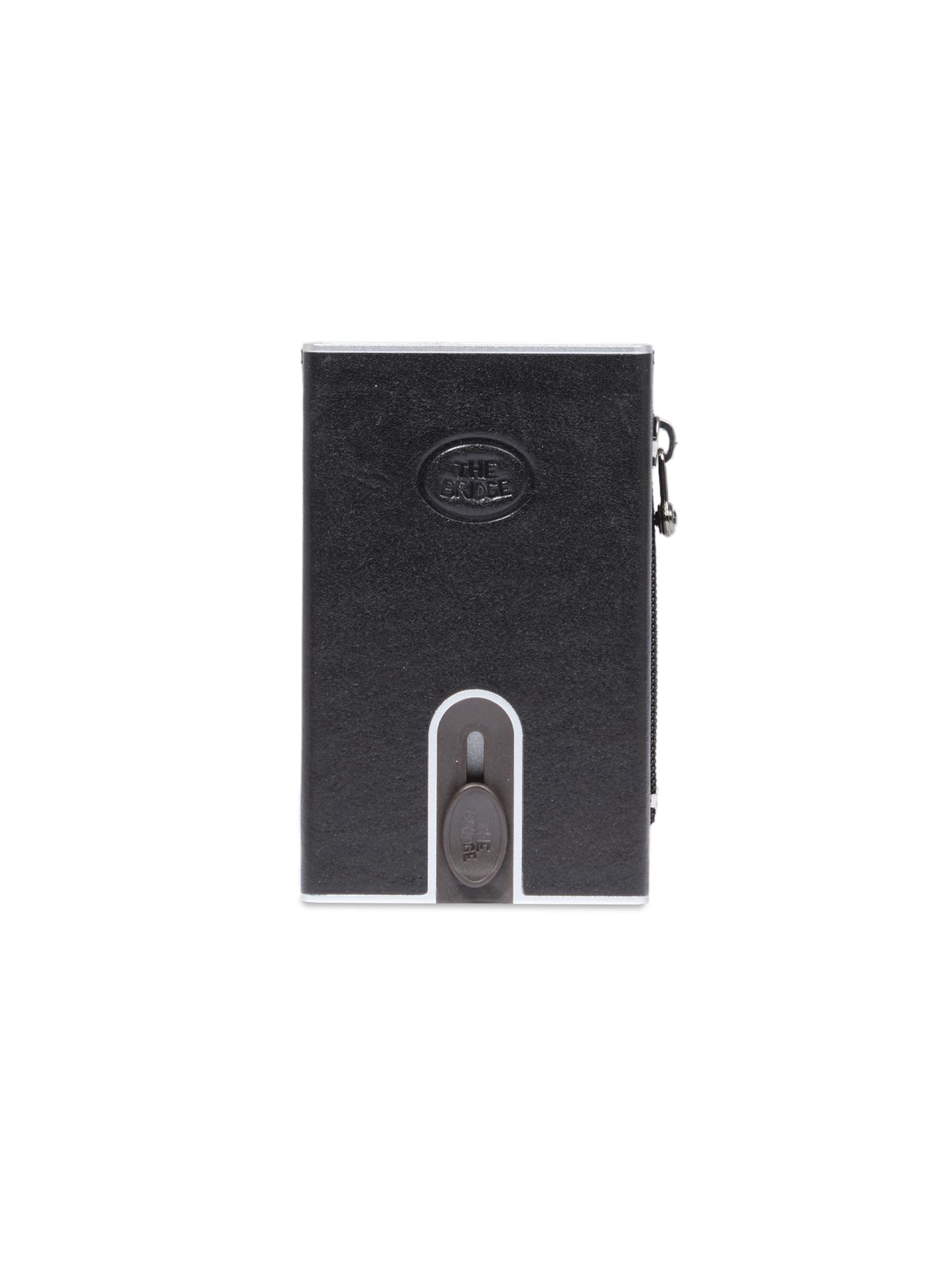The Bridge Wallet in Black: front